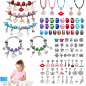 Zestaw do Robienia Bransoletek Biżuterii Koraliki Charms Zawieszki Prezent