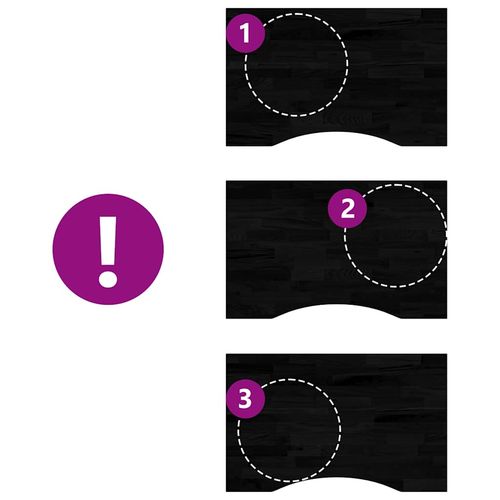 Blat biurka, ciemnobrązowy, 80x60x2,5 cm, lite drewno dębowe na Arena.pl