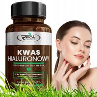 KWAS HIALURONOWY zdrowa skóra WŁOSY stawy paznokcie Real Pharm Vege 120 tab