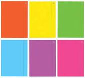 teczka z gumką a4+ fluo mix a'10