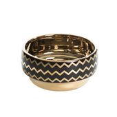 Misa dekoracyjna ceramiczna THEA 20x10 czarna + złota