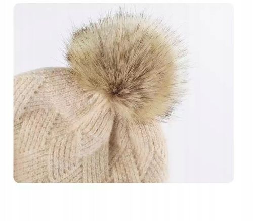 Komplet czapka ocieplana pompon szalik rękawiczki dotykowe do telefonu na Arena.pl