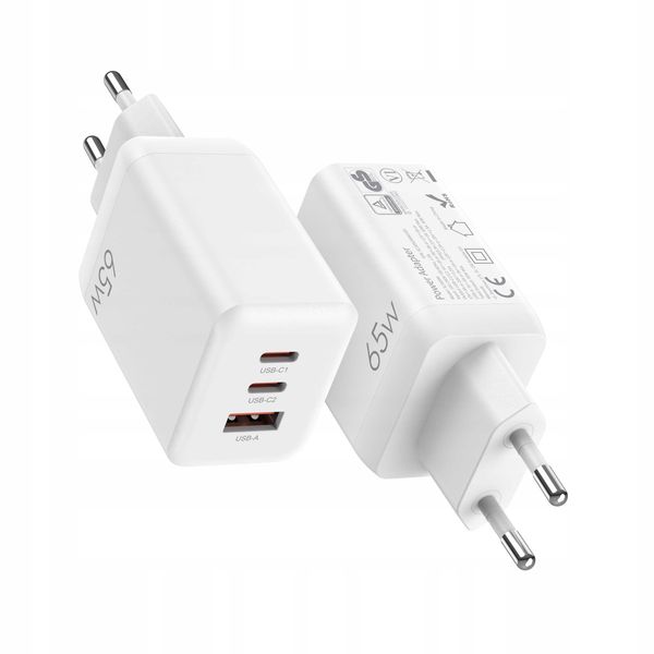 Spacecase Usb Charger 65W Gan Sc009W White zdjęcie 13