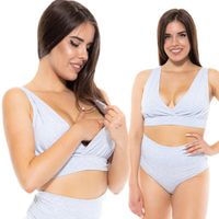 Biustonosz ciążowy do karmienia Fitness kopertowy