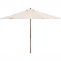 Parasol ogrodowy beżowy Fieldmann 4015 śr 300cm drewno akacji
