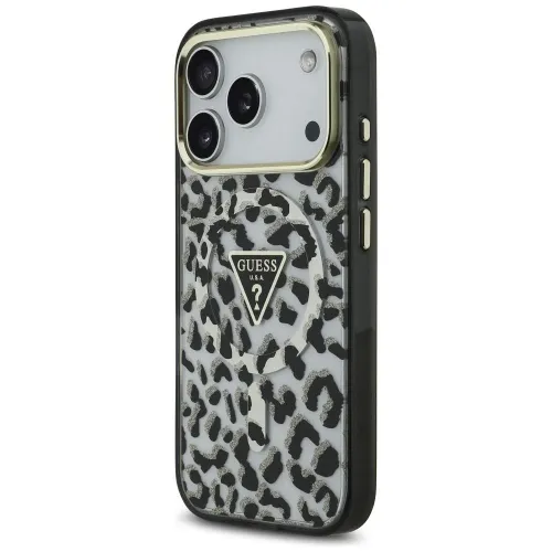 Etui Guess MagSafe do iPhone 17 Pro Leopard Glitter Black na Arena.pl