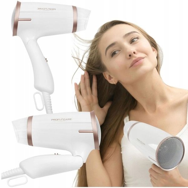 SUSZARKA DO WŁOSÓW MAŁA SKŁADANA MOCNA PODRÓŻNA ZIMNY NAWIEW KONCENTRATOR zdjęcie 2