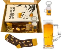 Zestaw dla Piwosza - Kufel Siłacza + Otwieracz + Skarpetki Piwo (r.36-42)