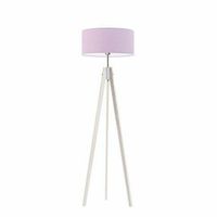 Oświetlenie podłogowe HAITI abażur jasny różowy stelaż biały