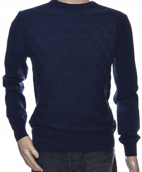 STROKERS klasyczny elegancki sweter męski bawełniany XL granatowy zdjęcie 1