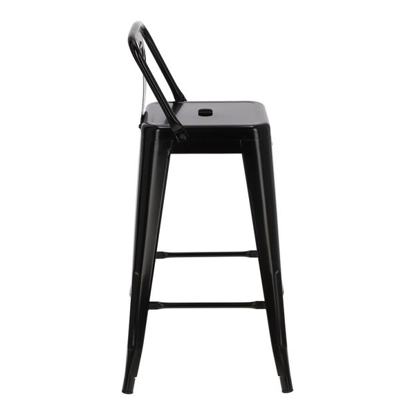 Hoker Paris Back short 66cm czarny insp. Tolix zdjęcie 3