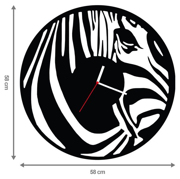 ZEGAR ŚCIENNY ZEBRA 58cm XXL 150.11 zdjęcie 1