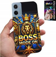 ETUI DO MOTOROLA E15 / G05 - BOSS LEW Z KORONĄ NA TARCZY CASE + FOLIA