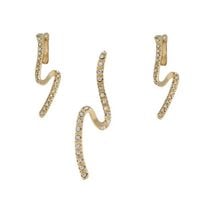 komplet pozłacany zygzak