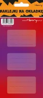 Naklejki Na Zeszyty - Czerwono-Fioletowe (12Szt)