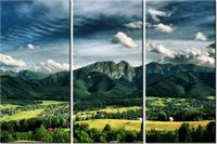 60 90CM OBRAZ 3 ELEM SŁONECZNY DZIEŃ DOLINIE DRUK PŁÓTNO RAMA