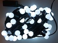 Lampki choinkowe kulki 100 LED-10m białe zimne małe kulki led