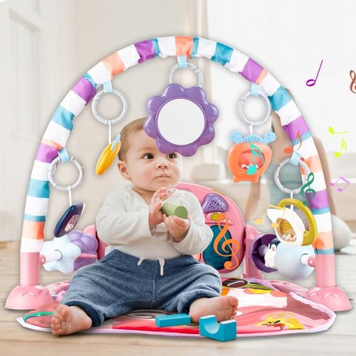 MATA EDUKACYJNA INTERAKTYWNA Z PIANINKIEM GRZECHOTKI GRYZAKI DLA NIEMOWLĄT na Arena.pl