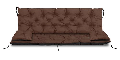 Poduszka ogrodowa 120x60x50 cm + 2 poduszki na ławkę huśtawkę brązowa na Arena.pl