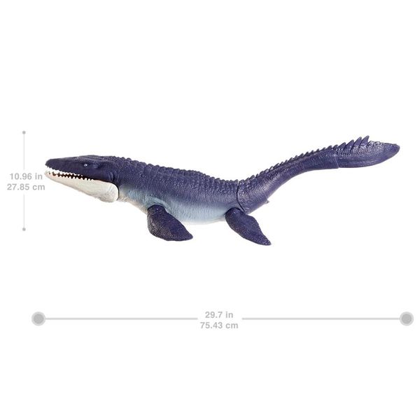 JURASSIC WORLD DINOZAUR MOSASAURUS 71cm HNJ56 zdjęcie 15