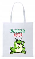 Torba Biała Eco Shopper Dla Aktora Aktorki Prezent Z Nadrukiem Ze Zdjęciem