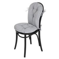 Poduszka na krzesło z oparciem Vigo 40x40 cm wodoodporna, pikowana, popiel