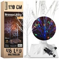 Drzewko świąteczne brzoza led dekoracja święta boże narodzenie 120cm 48led