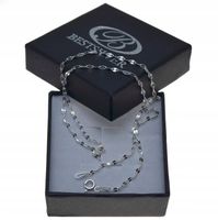 ŁAŃCUSZEK SREBRNY DAMSKI 60cm MOCCA 925 + GRATIS