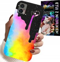 ETUI DO MOTOROLA EDGE 30 NEO - TĘCZOWE KOLOROWE WZORY, FARBA + FOLIA
