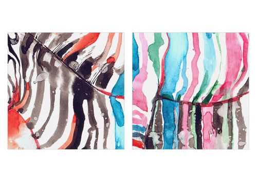 Obraz Na Płótnie - Zebra Rysunek - 40X40 Cm - Ac40X40-3075 na Arena.pl