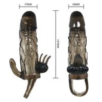 nakładka na penisa z wibracjami i pierścieniem na jądra. brave man