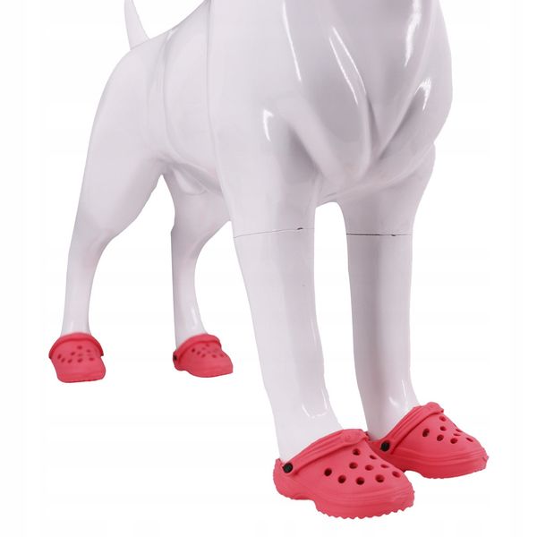 Buty KLAPKI Antypoślizgowe dla ZWIERZĄT PSÓW KOTÓW CHODAKI 1PARA RÓŻOWE zdjęcie 2