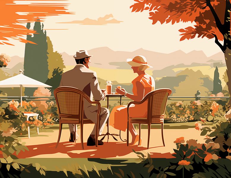 Plakat 65x50cm Retro Randka zdjęcie 1