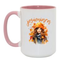 Duży Biało-Różowy 450 ml