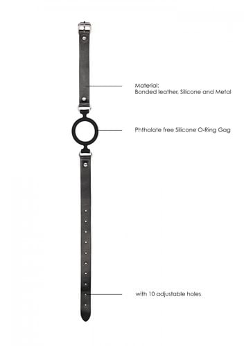 silicone ring gag   with adjustable bonded leather straps na Arena.pl