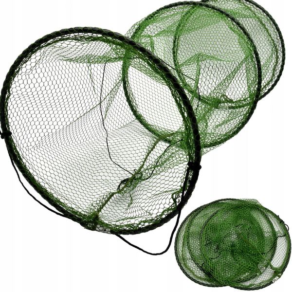 SIATKA na ryby wędkarska 3 obręcze 29 cm x 68 cm zdjęcie 8