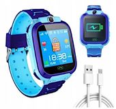 SMARTWATCH DLA DZIECI ZEGAREK GPS LOKALIZATOR SOS NIEBIESKI DZIECIĘCY SMART