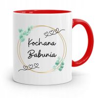 Kubek Czerwony Dla Babci Kochana Babunia Z Nadrukiem Ze Zdjęciem