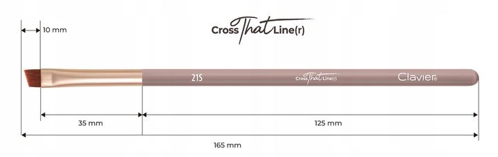 CLAVIER PĘDZELEK 21S ŚCIĘTY IDEALNY DO BRWI NATURALNE WŁOSIE zdjęcie 5