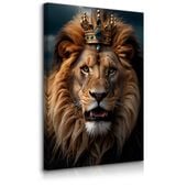 Obraz Do Sypialni Lew W Koronie Abstrakcja Styl Nowoczesny 80cm x 120cm
