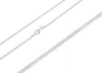 Srebrny łańcuszek nierodowany lisi ogon pr. 925 40 cm