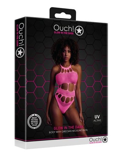 Body With Grecian Neckline - Neon Pink - Xs/Xl na Arena.pl
