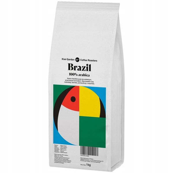 KAWA ZIARNISTA 1kg BRAZYLIA Świeżo Palona 100% Arabica KAWA DO EKSPRESU zdjęcie 1