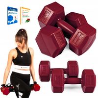 HANTLE hantelki CIĘŻARKI 2x4KG ZESTAW do ćwiczeń fitness BITUMICZNE 8kg