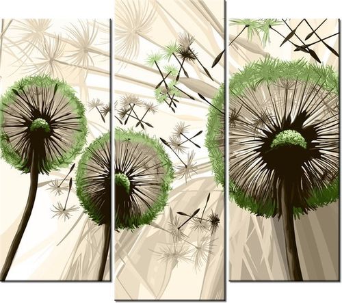 90 80CM OBRAZ T3 ELEM DMUCHAWCE ZIELENI DRUK ŚCIENNY na Arena.pl