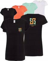 Damska koszulka T-shirt TWÓJ WŁASNY HAFT LOGO firmowa reklamowa 20 szt