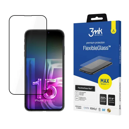 apple iphone 15 plus - 3mk flexibleglass max black na Arena.pl