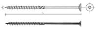 WKRĘT DO DREWNA Z ŁBEM STOŻKOWYM NA TORX 8*120MM T40 - 50.0 SZT - SPKS 8*120