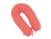 Bawełniana poszewka do poduszki ciążowej Longer -  kratka czerwona