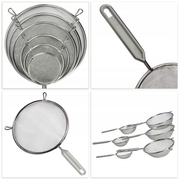 SITKO PRZESIEWACZ MĄKI KUCHENNE NIERDZEWNE 16 cm zdjęcie 6